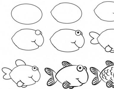 Как нарисовать рыбку: поэтапные мастер-классы для детей и взрослых